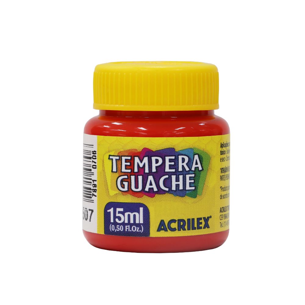 Tinta Guache 15ml Vermelho Fogo Acrilex - 12UN | Shopee Brasil