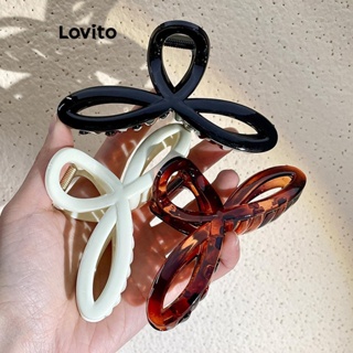 Lovito Grampos De Cabelo Básicos Geométricos Casuais Para Mulheres LFA10031