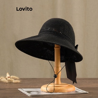 Lovito Chapéus Casuais Com Laço Simples Para Mulheres LFA11709