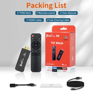 Global 4K TV Stick E Android 12.1 Smart TV98 Media Dual 2.4G 5G Wifi 8GB 16GB 128GB 4K HD