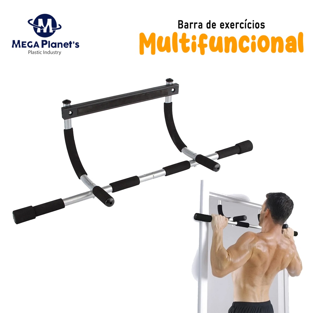 Barra Fixa Portátil Multifuncional de Porta P/ Musculação