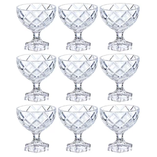 Jogo de Taças De Sobremesa Em Vidro Pineapple 170ml 9 Peças - Hauskraft em Oferta na Shopee