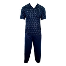 Pijama Homem Conjunto Estampado Camiseta Manga Curta Calça