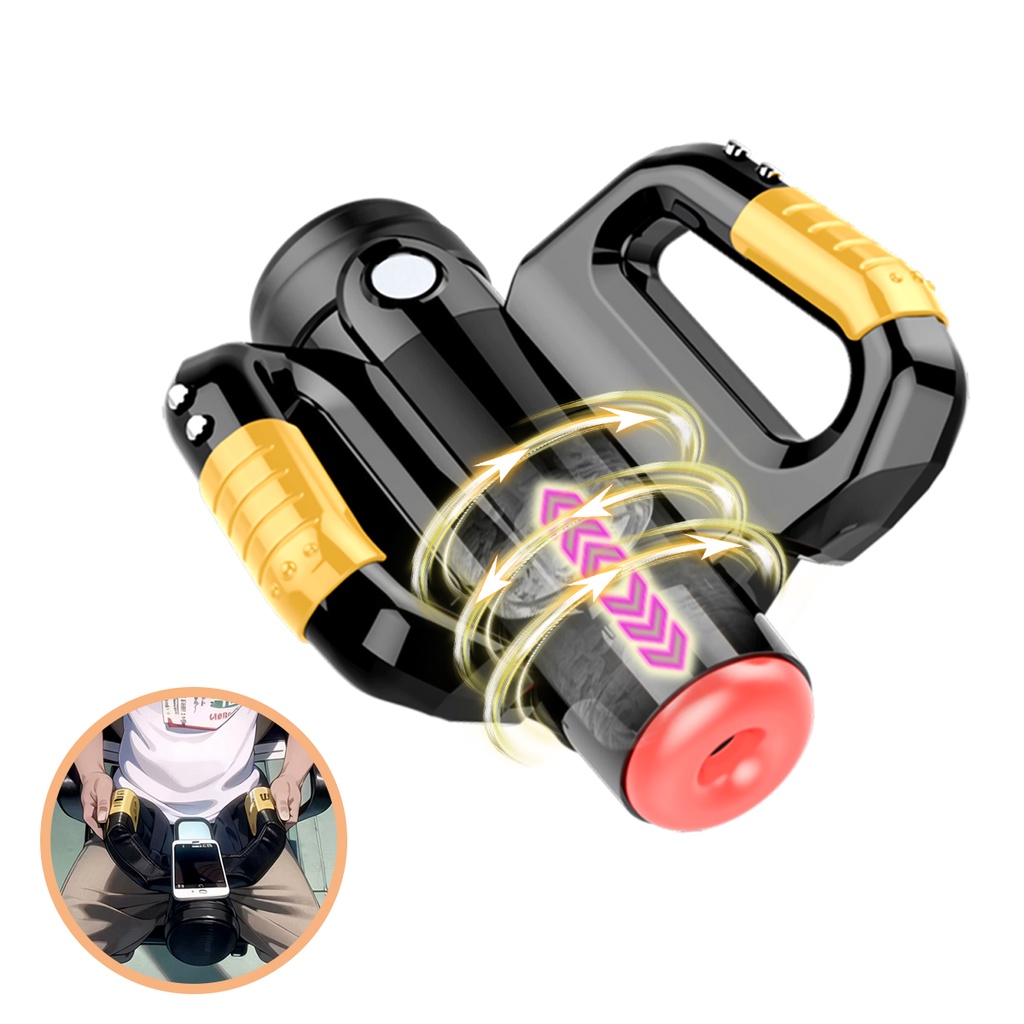 HESEKS Masturbador Masculino Automático Copo De Aeronave De Rotação Telescópica Alça Dupla Inteligente Pronúncia Carregamento Usb Com Suporte Para Celular