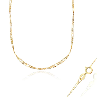 Corrente de Ouro 18k 3x1 2mm Banhado a Ouro em Oferta na Shopee