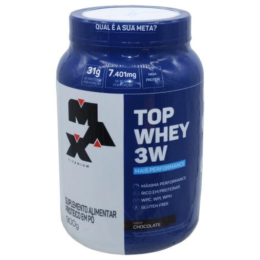 Top Whey 3w Mais Performance Max Titanium 900gr Chocolate