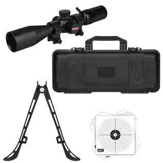 Kit Maleta Case com Luneta T-Eagle MR PRO 4-16x44mm FFP + Bipé Dobrável Universal