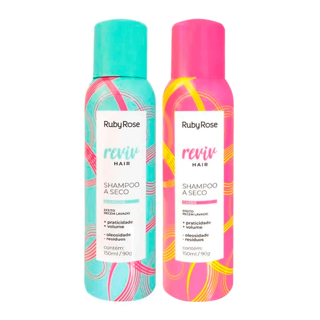 Kit 2 Shampoos À Seco Reviv Hair Ruby Rose 150ml | Shopee Brasil
