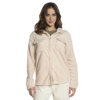 Casaco Feminino Bolsos Polo Wear Bege Claro