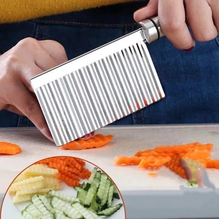 Cortador Ondulado Inox Corte batatas, pepinos, cenouras Ke Home em Oferta na Shopee