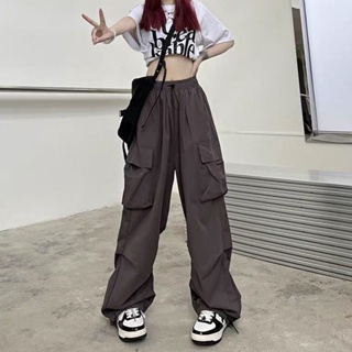 Em promoção! Grunge Y2k Cyber Calças Cargo Das Mulheres Do Vintage Grandes  Bolsos De Calças De Brim De Streetwear Techwear 90 Harajuku Calças De Perna  Larga Boggy Jogger