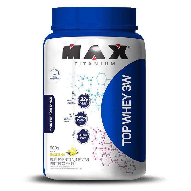 Top whey 3w baunilha 900g max titanium