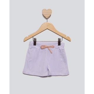 Short Bebê Curto Texturizado Com Babados Branco