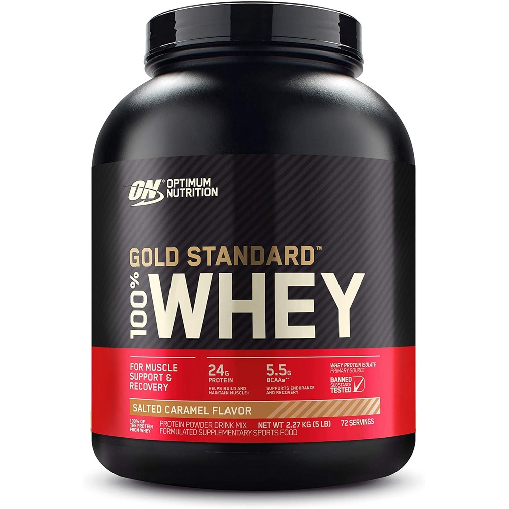 Whey On Gold Standard Sabor Caramelo Salgado Pote 2.27kg Optimum Nutrition