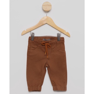 Calça Jeans Collor Bebê Jogger Marrom