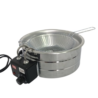 Fritadeira Elétrica Inox Redonda Tacho 5 Litros BONI 220 V