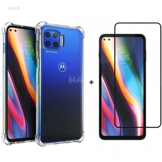 Película Vidro + Capinha Para Moto G 5G Plus. Kit Motorola Capa Transparente e Pelicula 3D/9D