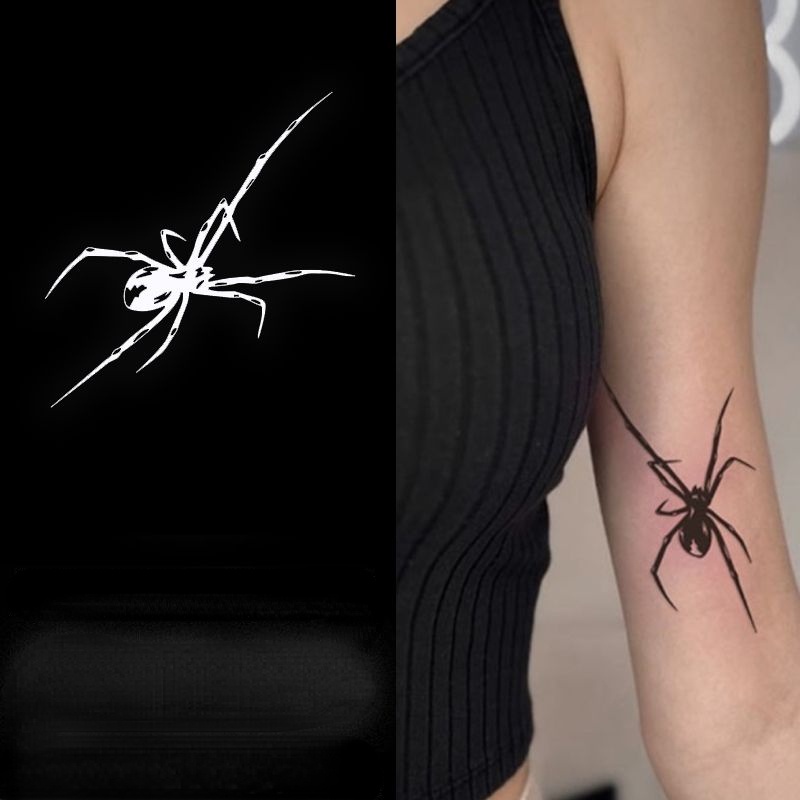 Tatuagem De Aranha Demoníaca De Vento Escuro Semipermanente