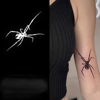 Tatuagem De Aranha Demoníaca De Vento Escuro Semipermanente