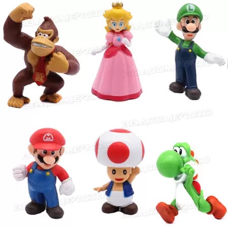 Boneco Macaco Jogo Super Mario Bros Donkey Kong Grande 14cm em