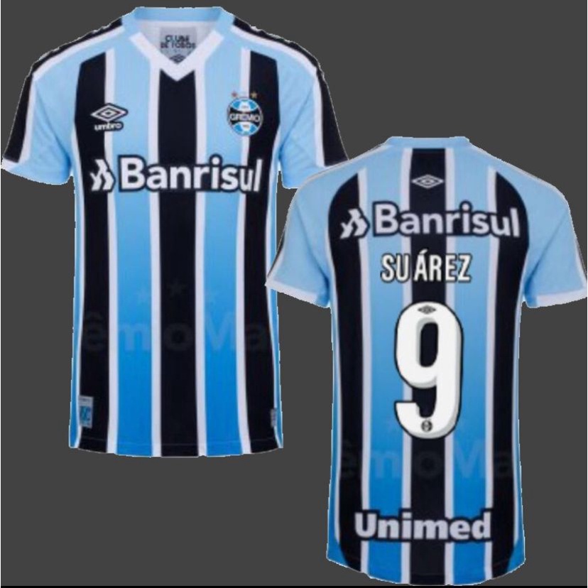 Camiseta do Time do Gremio Modelo Novo Suarez 9 2023 Top de Linha