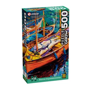 Puzzle Pintura Barcos Impressionistas Quebra Cabeça C/ 500 Peças Montagem