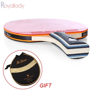 Substituição De Raquete De Tênis De Mesa Esportiva Forte Rotação Madeira + Borracha Preta + Vermelha