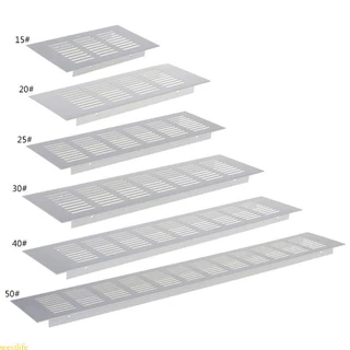 Grelha Ventilação Rectangular Armário Ar Alumínio-Cobertura Vários Tamanhos Respirável