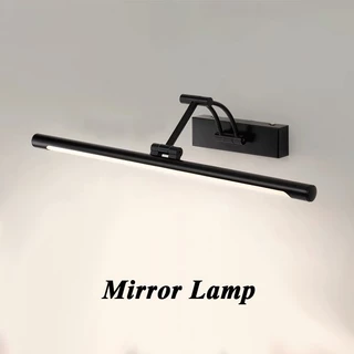 Luminária De Parede Espelhada Para Banheiro Metálica Dobrável LED Nórdica Mesa Moderna Simples