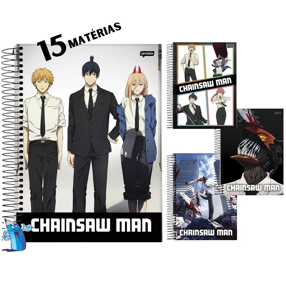 CADERNO 15 MATERIAS CHAINSAW MAN 240 FOLHAS JANDAIA | Shopee Brasil