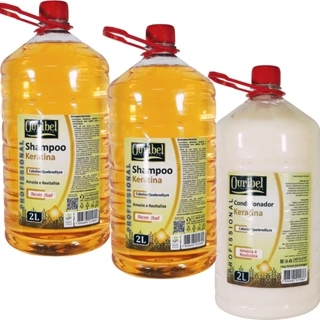 Kit Com 2 Shampoos e 01 Condicionador de Keratina 2 Litros