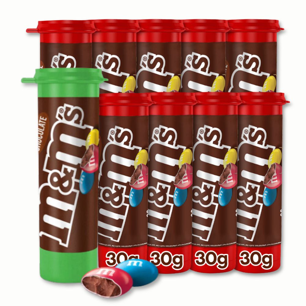 M&Ms Chocolate ao Leite Tubo Kit 10 unidades de 30g | Shopee Brasil
