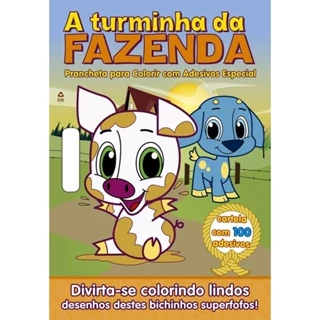 A Turminha da Fazenda - Prancheta para Colorir com Adesivos
