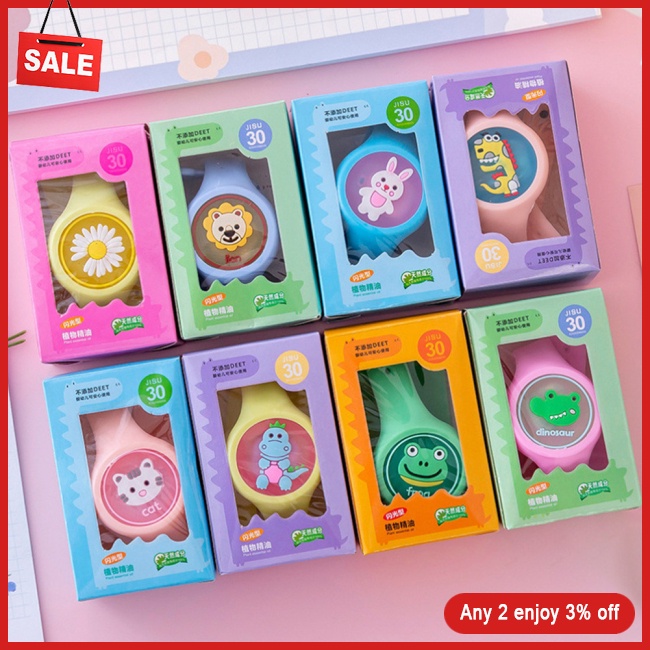 ABB Repelente De Mosquitos Bonito Desenho Animado Luminoso Anti-Insetos Pulseira Para Atividades Ao Ar Livre