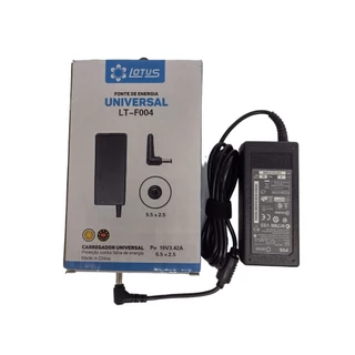 Fonte P/ Notebook 19V 3.42A Pino 5.5 x 2.5mm Lotus LT F004