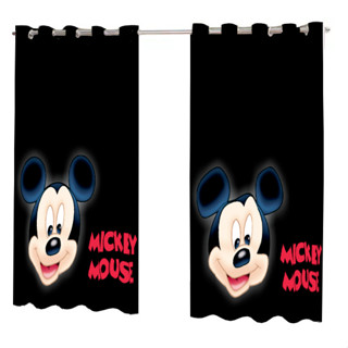 Cortina Personagens Infantil 2,40mx1,50m MICKEY BLACK