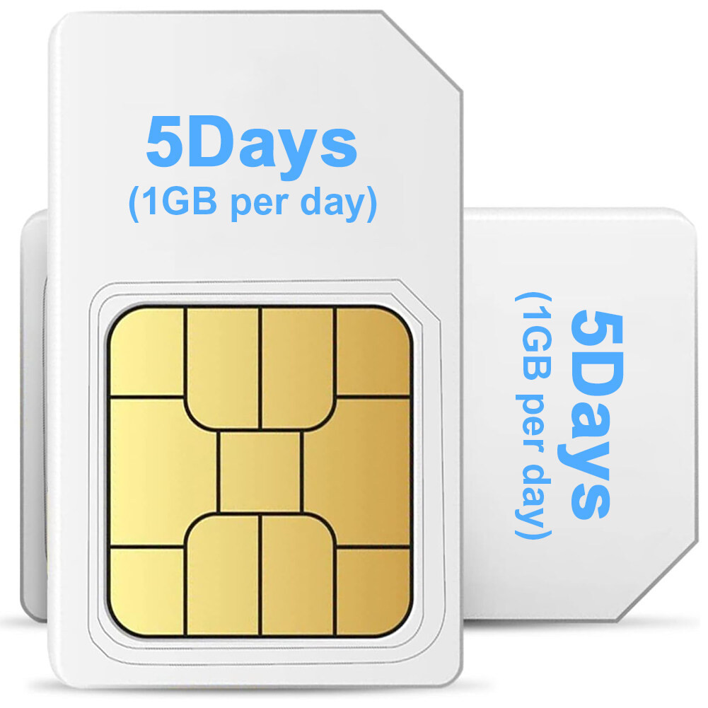 Cartão De Dados SIM Para 5 Dias Celular 4G Internet Ilimitado Compatível Com AT/T-Mobile Networks Dispositivo Eletrônico Nova Zelândia E Cobertura