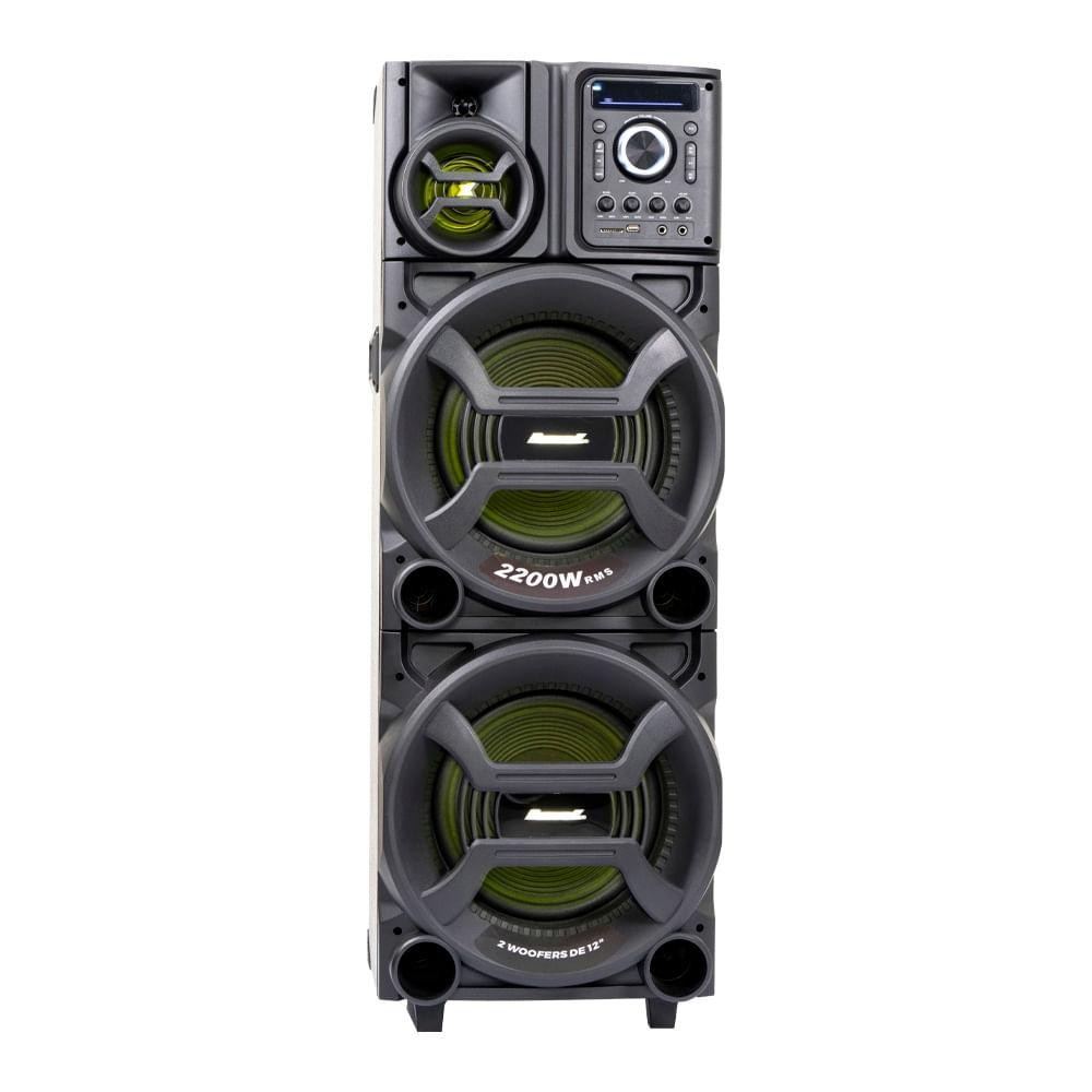 Caixa Amplificada Amvox Aca 2201 Pesadão Black, 2200w, Com Bluetooth ...