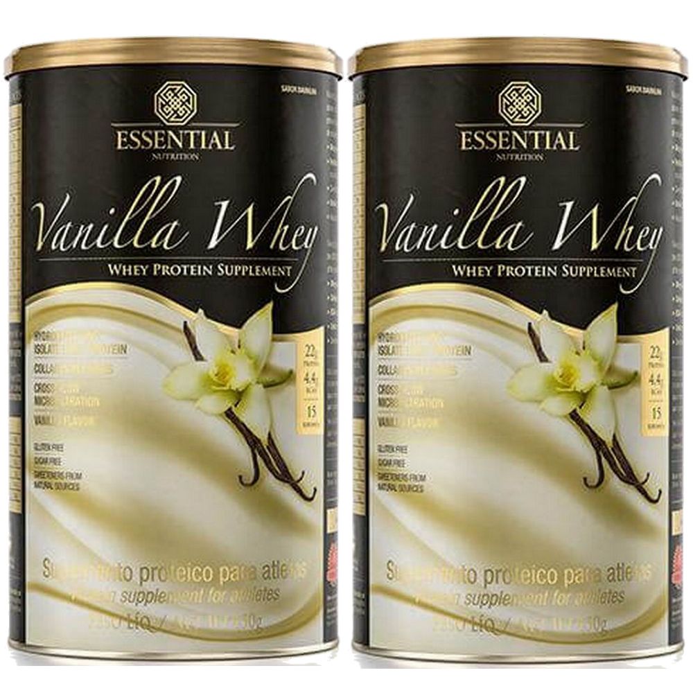 Kit 2x Vanilla Whey (450g cada) – Essential Nutrition