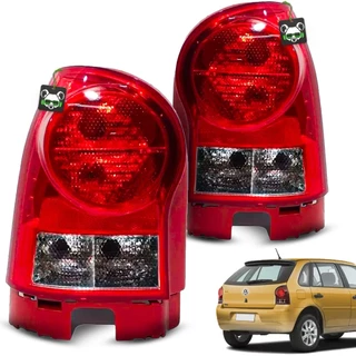 Lanterna Traseira Fume Carcaça Vermelha Gol G4 2005 2006 2007 2008 2009 2010 2011 2012 2013 2014