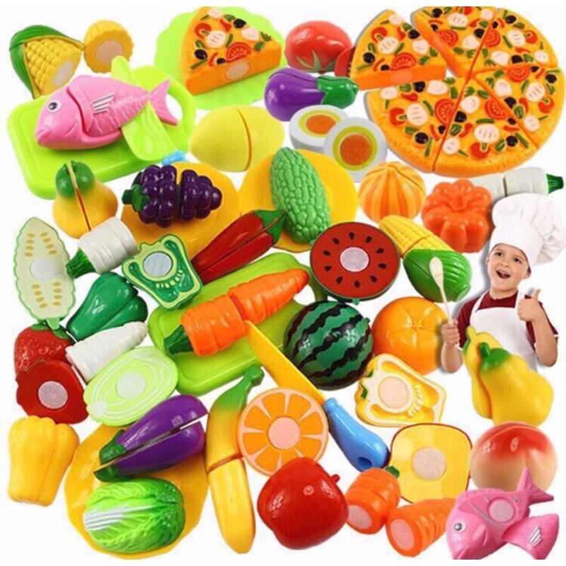 150 pçs corte jogo de brinquedo comida para crianças cozinha fingir frutas  & legumes acessórios brinquedo