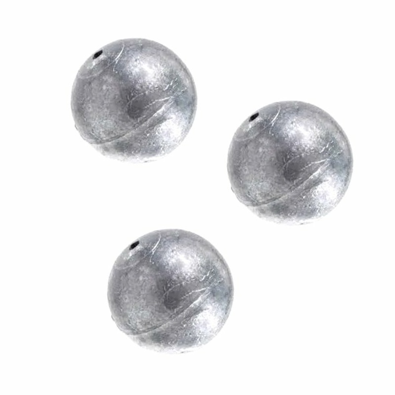 SHOWHEEL Lot De 50 Poids De Pêche - 8 Tailles (2g à 20g) - Plombs Ronde Gris Pour Pêche En Mer Et Eau Douce