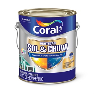 Tinta premium Proteção Sol e Chuva branco 3,6L Coral