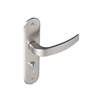 Fechadura externa de aço zamac Vic 929-80 com espelho cromada acetinada Pado Fechadura Zm Vic Espelho 929-40 Externa Cr Pado