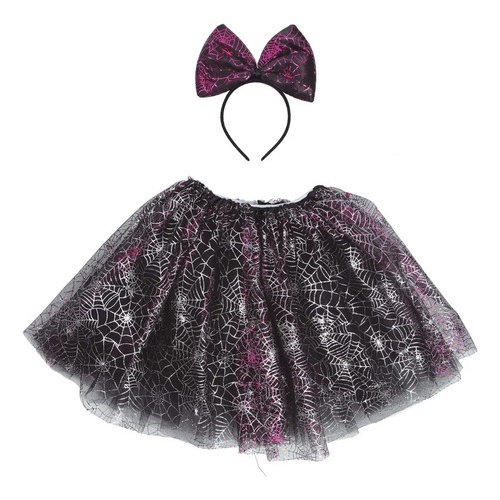 Fantasia Halloween com Saia de Tule e Tiara Party Dream 2 Peças
