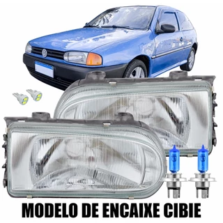 Par Farol Principal Vidro Volkswagen Parati Saveiro Gol Bola G2 1995 À 2002 + Lampada