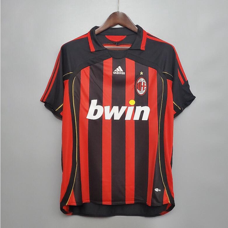 2006/2007 AC Milan Retro Time Shirt Camiseta De Futebol Em Casa