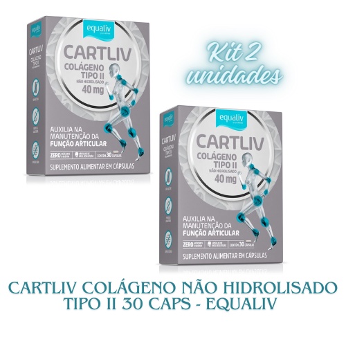 Kit 2 Cartiliv Colágeno Tipo 2 Equaliv - 60 Cápsulas em Promoção