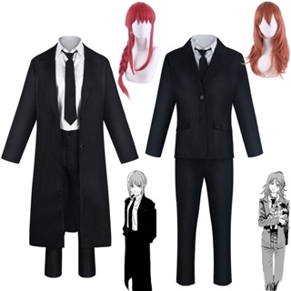 Makima Cosplay Vestido Preto Anime Motosserra Homem Traje Peruca Manga  Comprida Halloween Partido Funde Jogar Uniforme Meninas Mulheres Y0913 De  $150,74