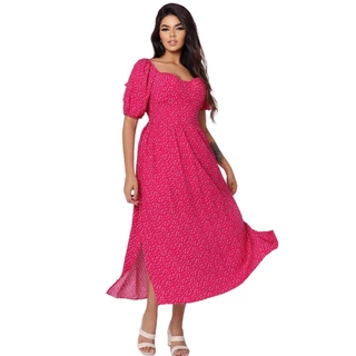 Vestido Midi Poá Moda Gringa Blogueira Tendência do 36 ao 46
